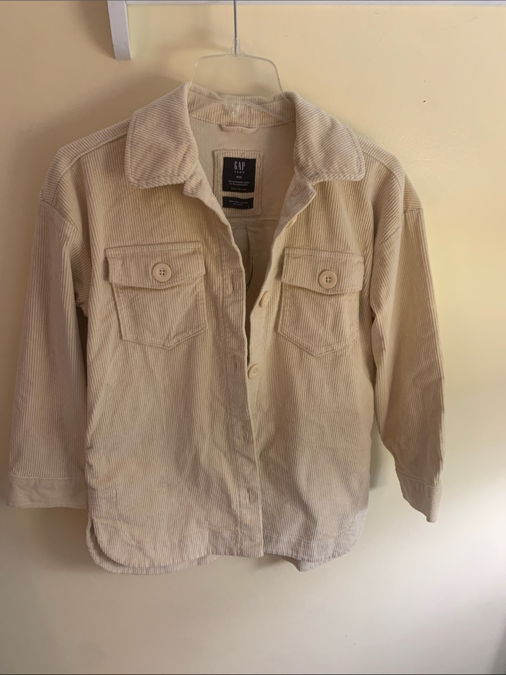 GAP Cream Corduroy Jacket Shacket